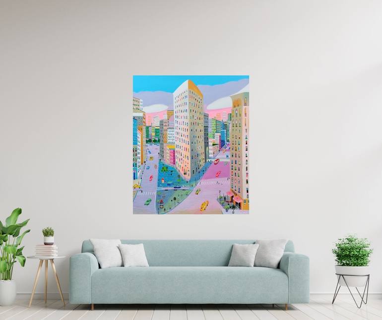 Original Impressionism Cities Painting by Katrina Avotina
