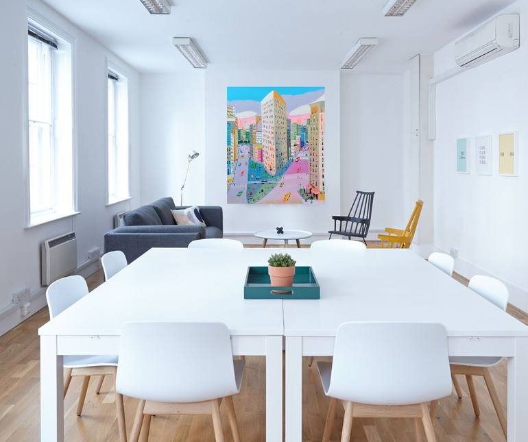 Original Impressionism Cities Painting by Katrina Avotina