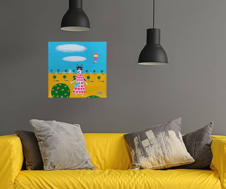 Original Impressionism Animal Painting by Katrina Avotina