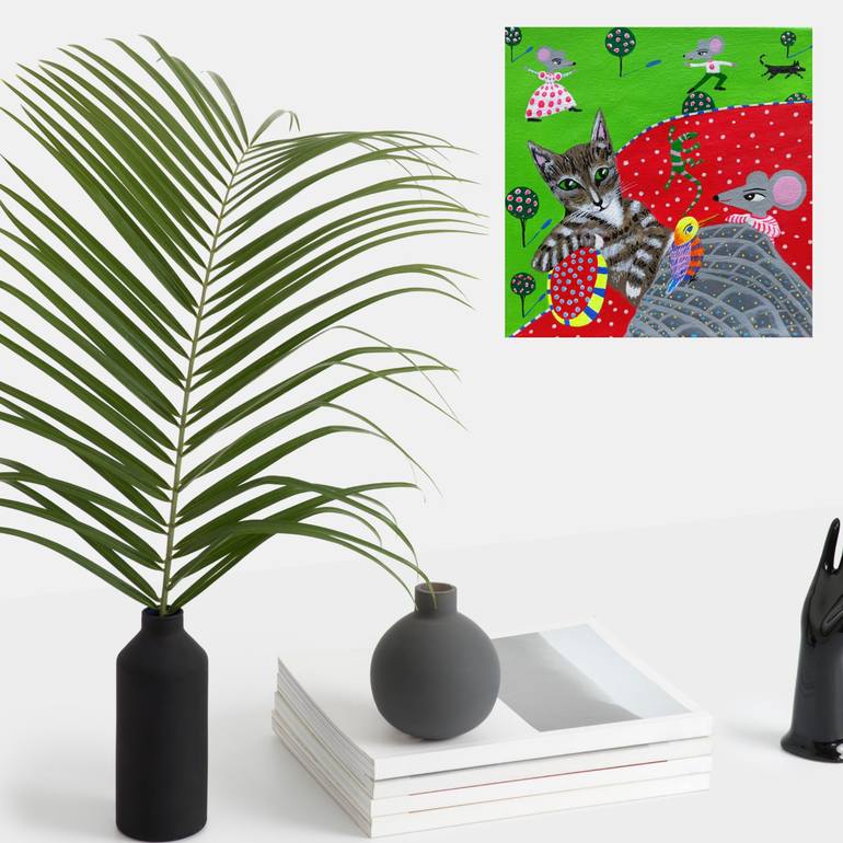 Original Impressionism Animal Painting by Katrina Avotina