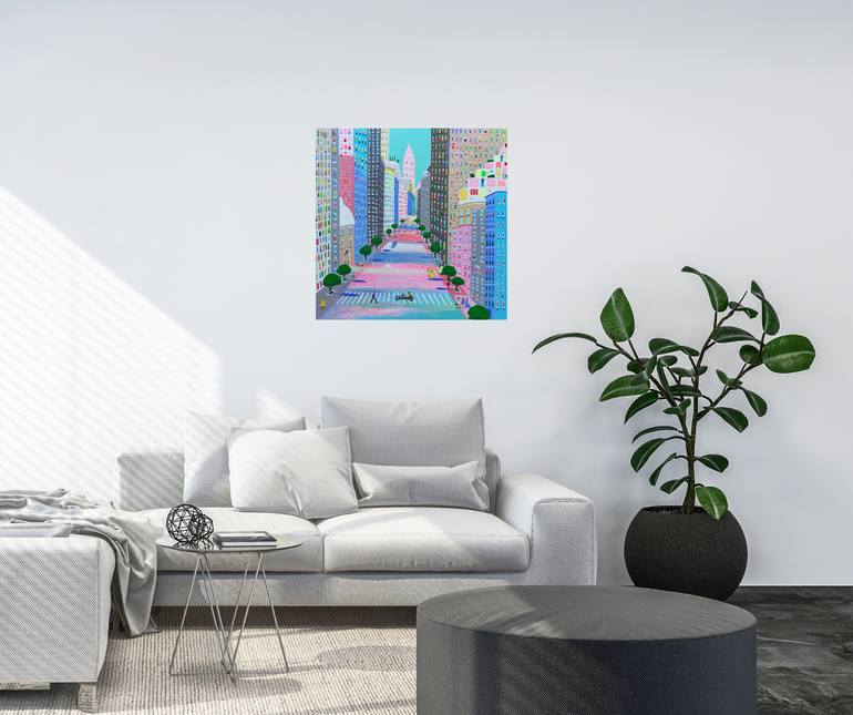 Original Impressionism Cities Painting by Katrina Avotina