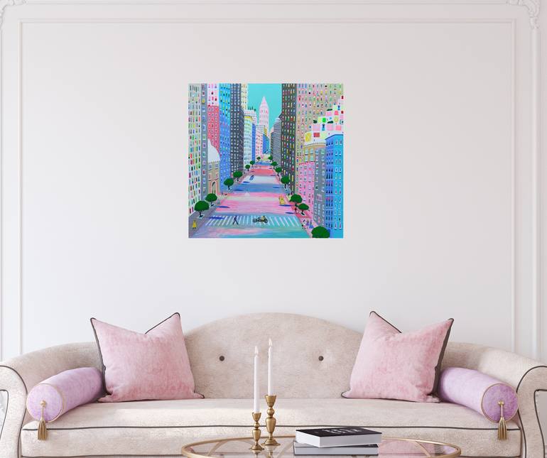 Original Impressionism Cities Painting by Katrina Avotina