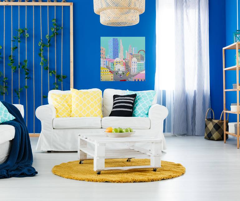 Original Impressionism Cities Painting by Katrina Avotina