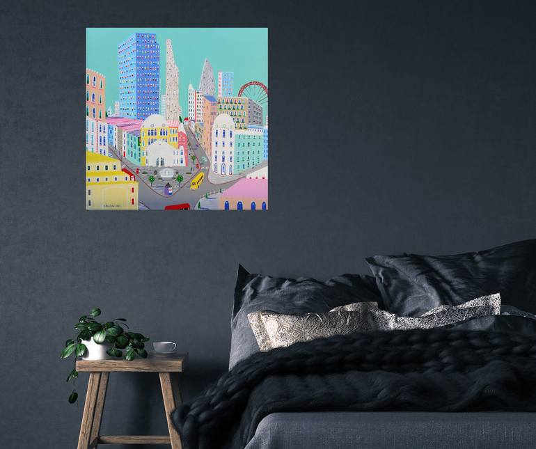 Original Impressionism Cities Painting by Katrina Avotina