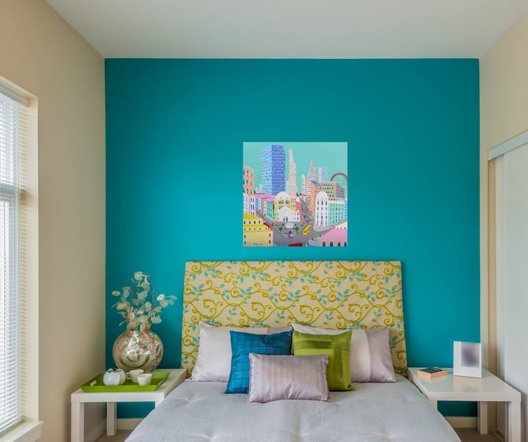 Original Impressionism Cities Painting by Katrina Avotina