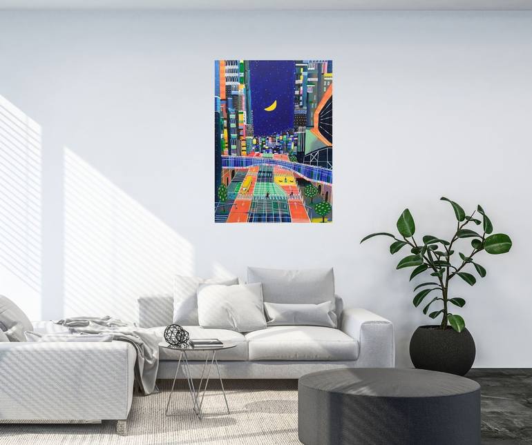 Original Impressionism Cities Painting by Katrina Avotina
