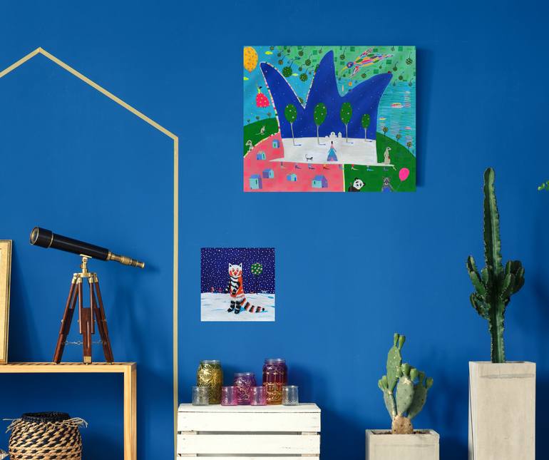 Original Impressionism Animal Painting by Katrina Avotina