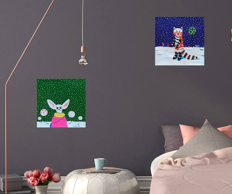 Original Impressionism Animal Painting by Katrina Avotina