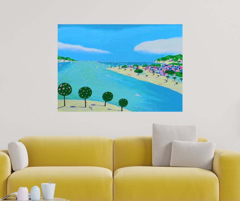 Original Impressionism Seascape Painting by Katrina Avotina