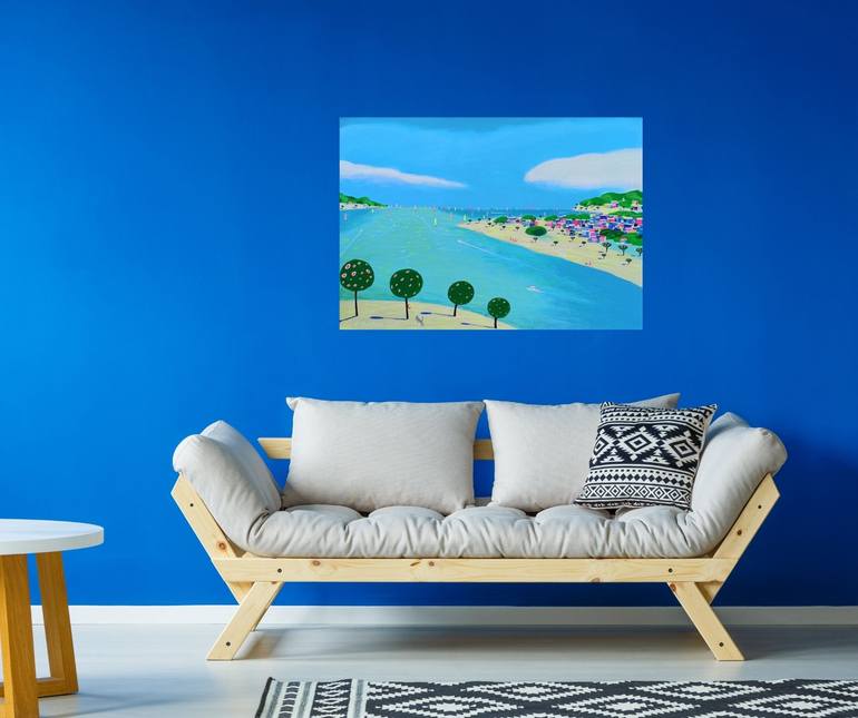 Original Impressionism Seascape Painting by Katrina Avotina