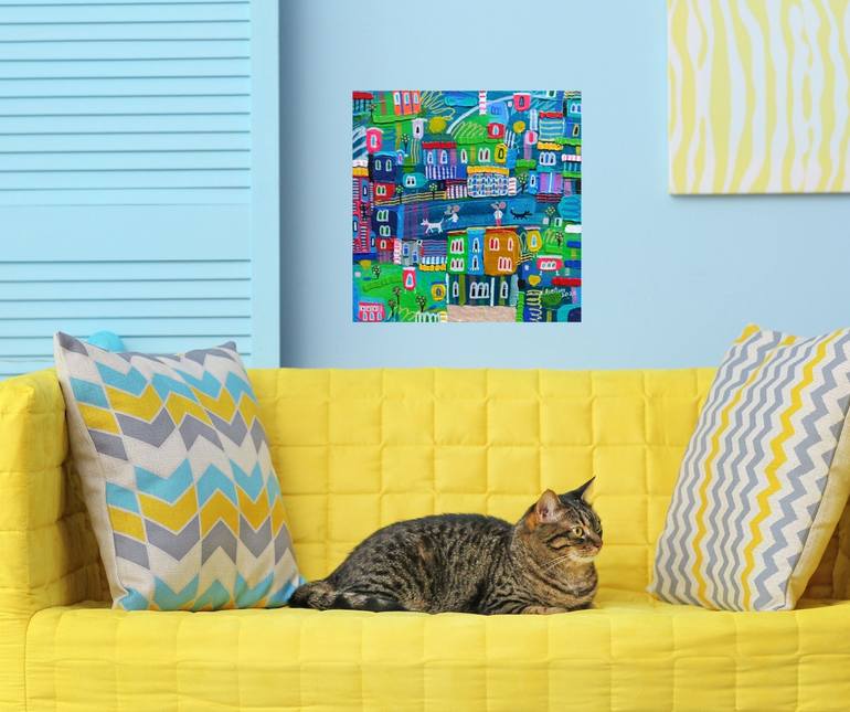 Original Impressionism Animal Painting by Katrina Avotina