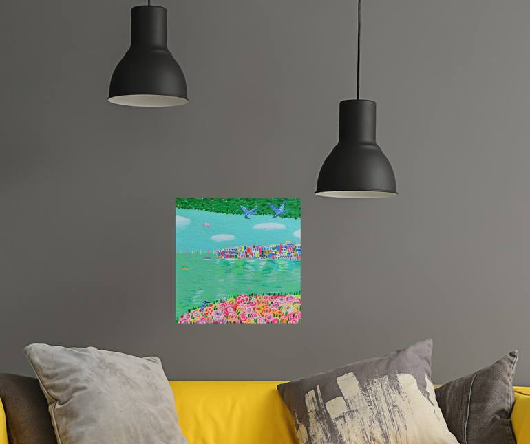 Original Impressionism Landscape Painting by Katrina Avotina