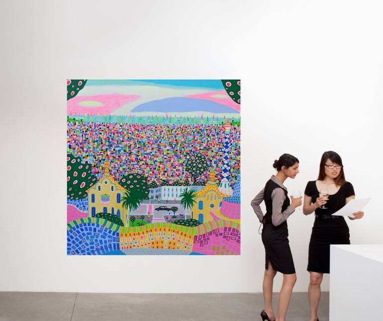 Original Impressionism Cities Painting by Katrina Avotina