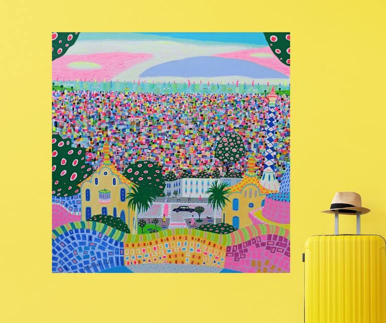 Original Impressionism Cities Painting by Katrina Avotina