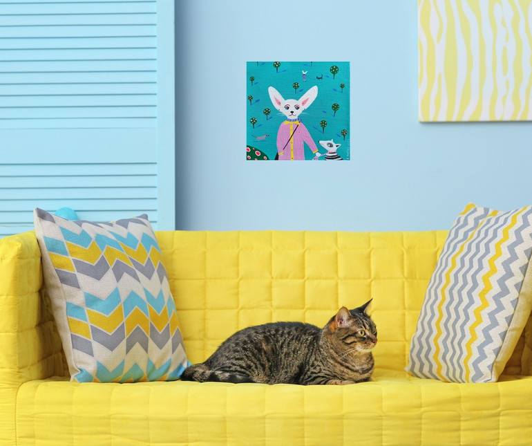 Original Impressionism Animal Painting by Katrina Avotina