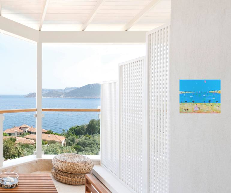 Original Impressionism Beach Painting by Katrina Avotina