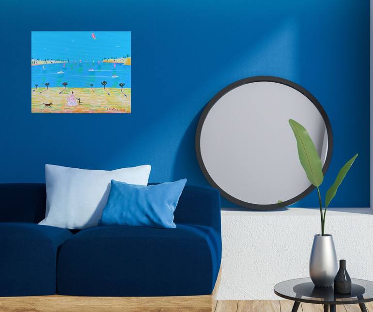 Original Beach Painting by Katrina Avotina