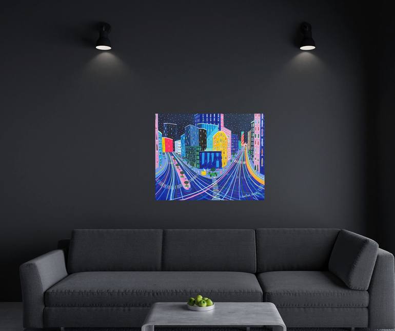 Original Impressionism Cities Painting by Katrina Avotina