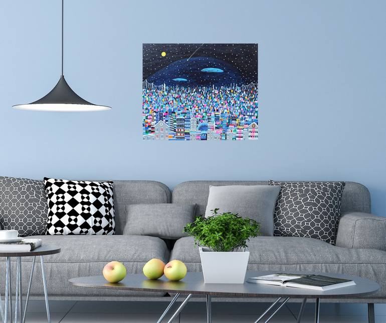 Original Impressionism Cities Painting by Katrina Avotina