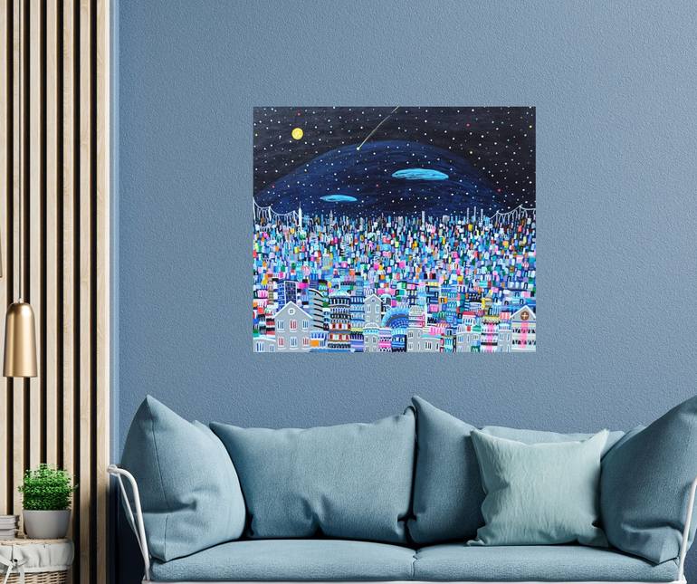 Original Impressionism Cities Painting by Katrina Avotina