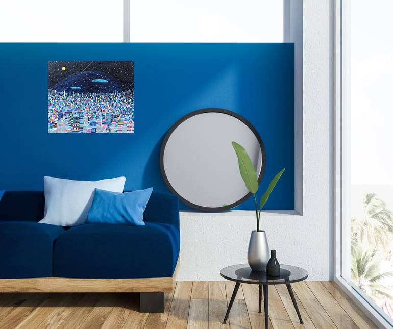 Original Impressionism Cities Painting by Katrina Avotina