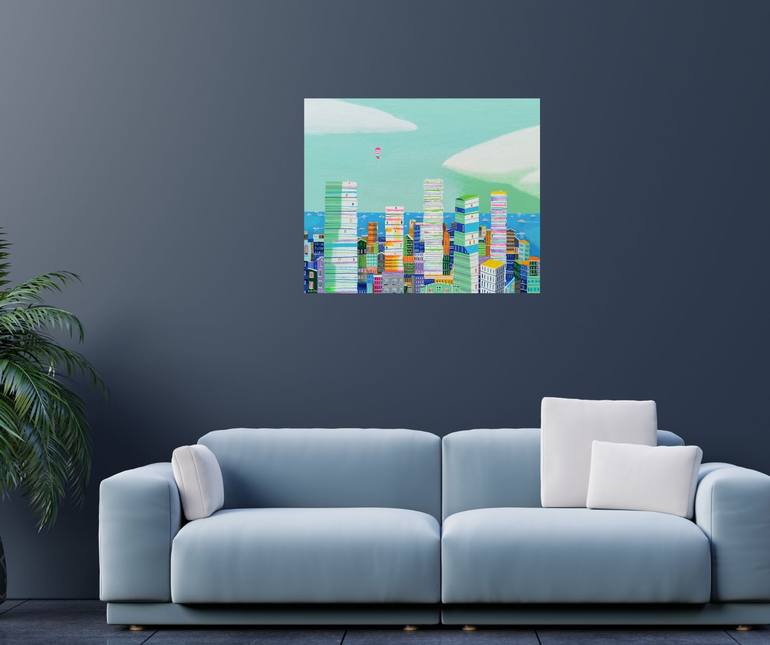 Original Cities Painting by Katrina Avotina