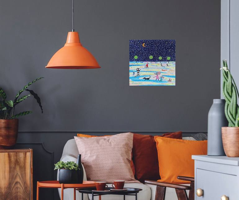 Original Impressionism Animal Painting by Katrina Avotina
