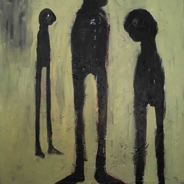 Original Expressionism People Painting by Ali Asad