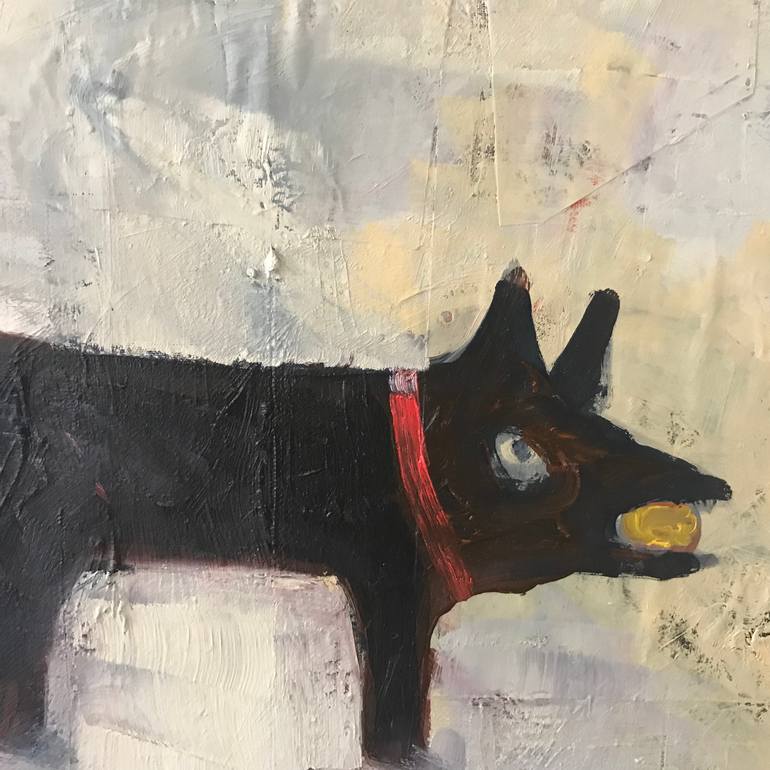 Original Figurative Dogs Painting by Ali Asad