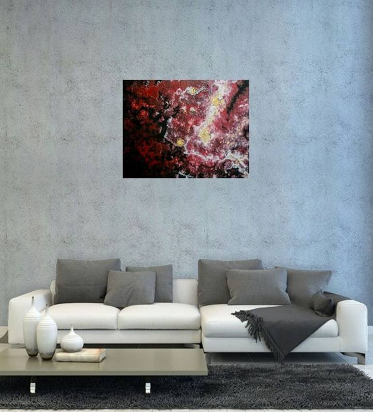 Original hand brushless dyeing Abstract Painting by BURCU SAR