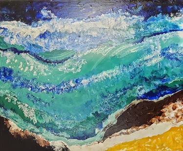 Print of Abstract Seascape Paintings by BURCU SAR