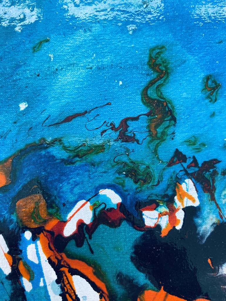 Original Abstract Water Painting by OLENA MOLODA