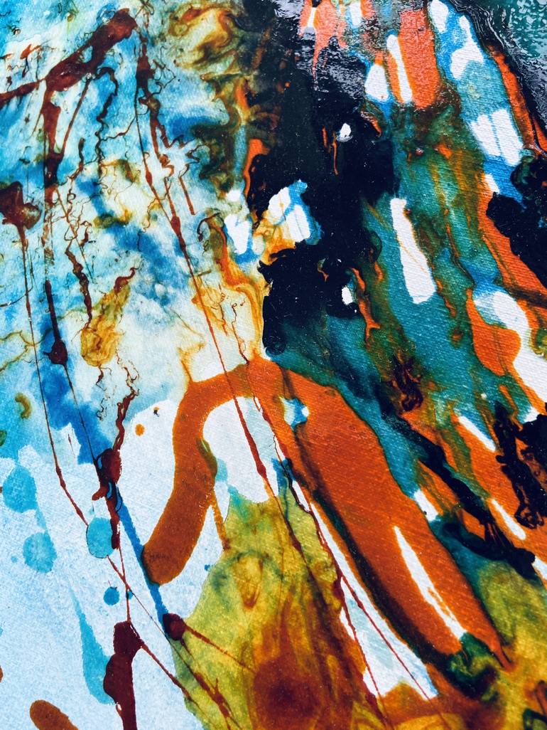 Original Abstract Water Painting by OLENA MOLODA