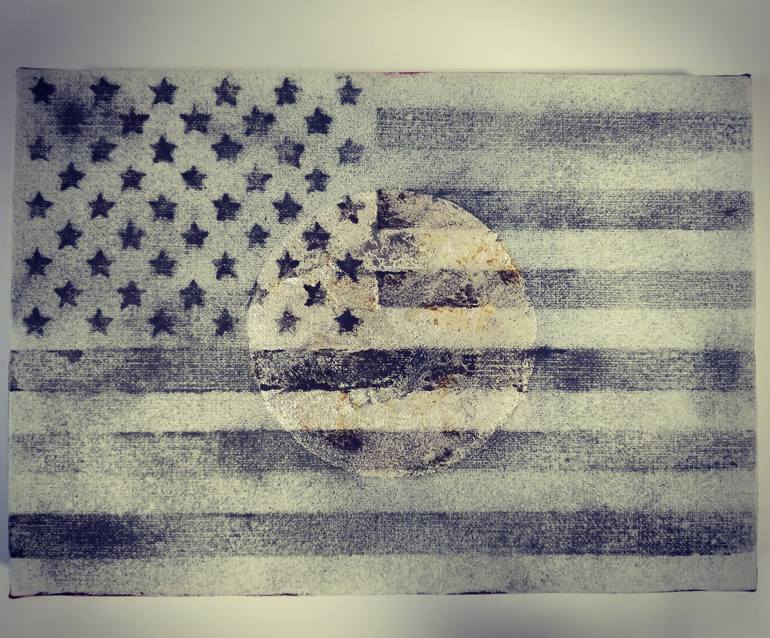 Original Conceptual Politics Painting by Emiko Ishida