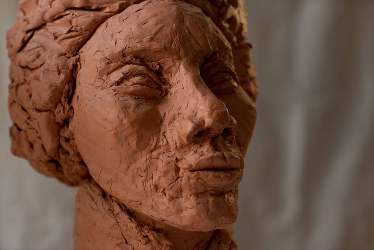 Original Abstract Expressionism Portrait Sculpture by DOMINIQUE GANIAGE