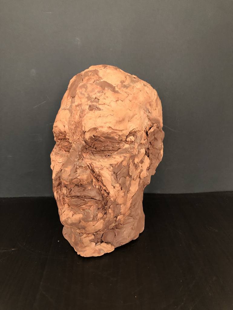 Original Abstract Expressionism Portrait Sculpture by DOMINIQUE GANIAGE