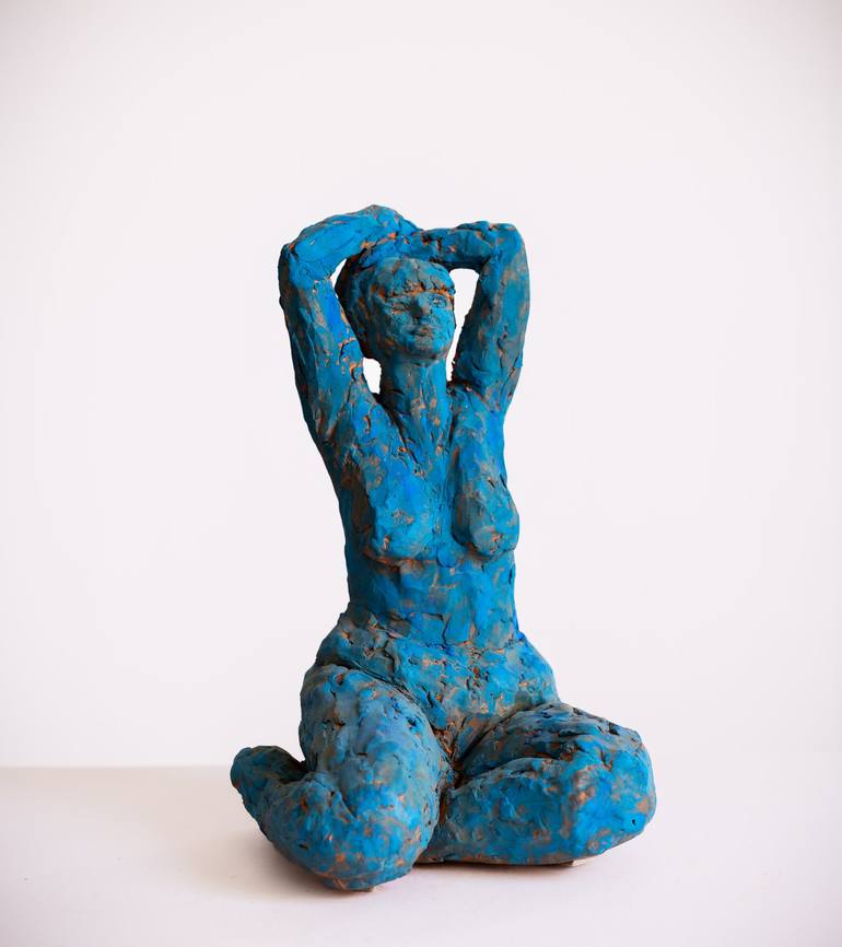 Original Abstract Expressionism Nude Sculpture by Dominique Ganiage