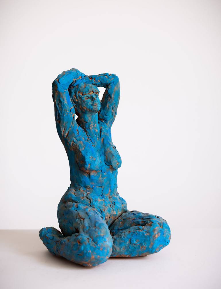 Original Abstract Expressionism Nude Sculpture by Dominique Ganiage