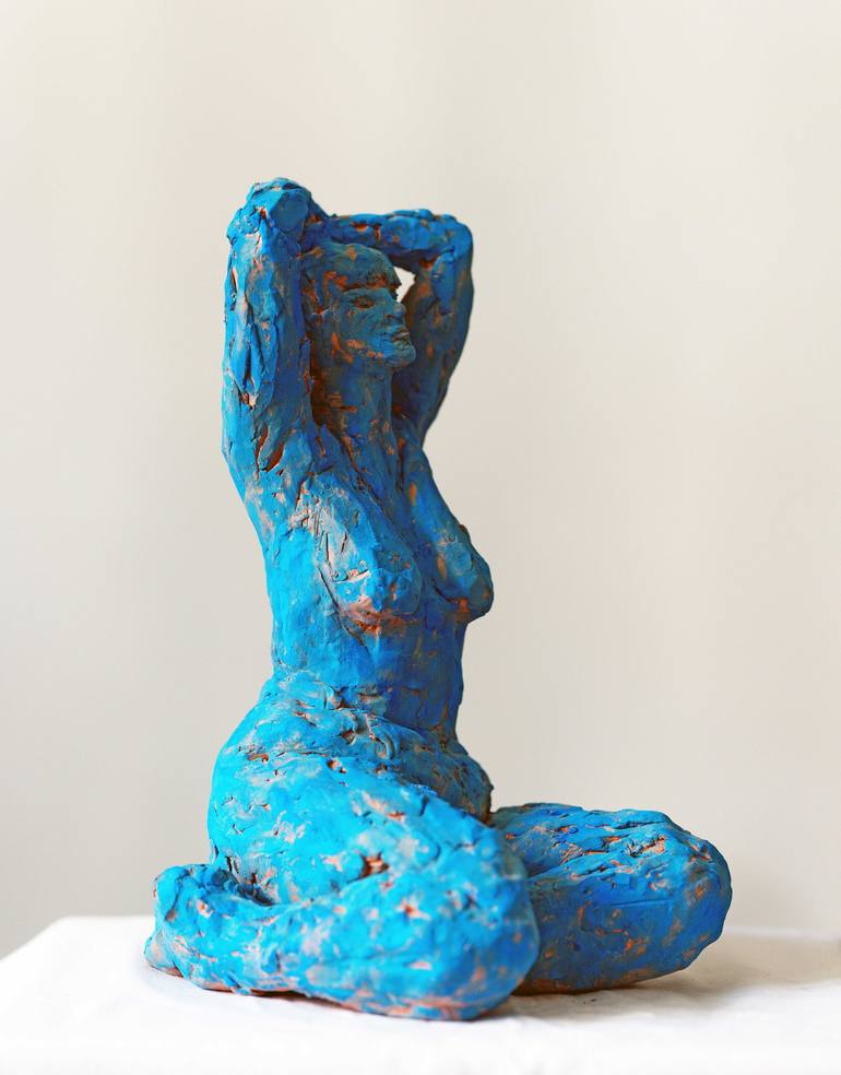 Original Abstract Expressionism Nude Sculpture by Dominique Ganiage