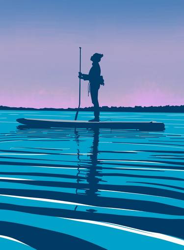 Stand Up Paddleboarding by Night thumb