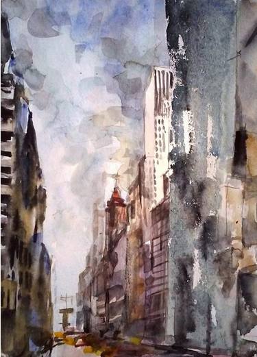 Original Architecture Paintings by Geddy Sprindys