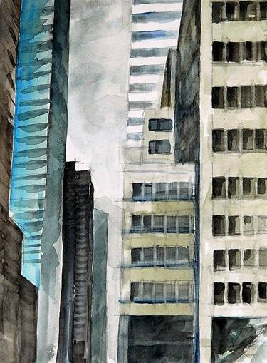 Print of Modern Architecture Paintings by Geddy Sprindys