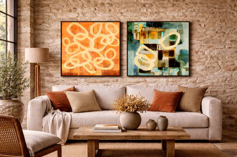 Original Abstract Expressionism Abstract Mixed Media by Kerryn Levy