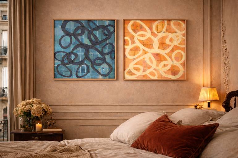Original Abstract Expressionism Abstract Mixed Media by Kerryn Levy