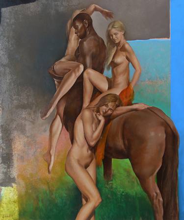 Original Fine Art Nude Painting by Tsanko Tsankov