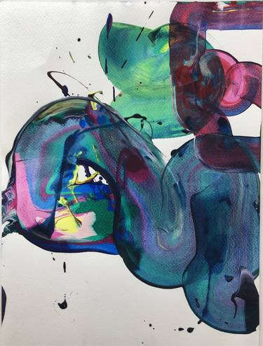 Original Surrealism Abstract Paintings by Carolin Boehning rainbowcalla