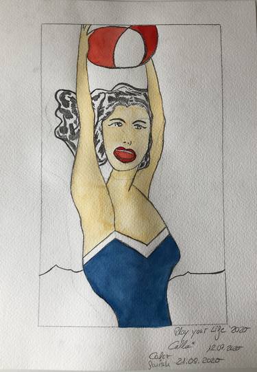 Original Pop Art Women Drawings by Carolin Boehning rainbowcalla