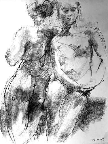Original Nude Drawings by Joseph Morey