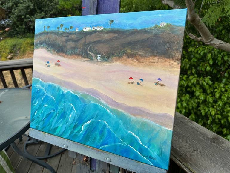Original Abstract Expressionism Beach Painting by Heidi Heiser