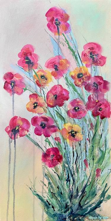 Original Abstract Expressionism Botanic Paintings by Heidi Heiser